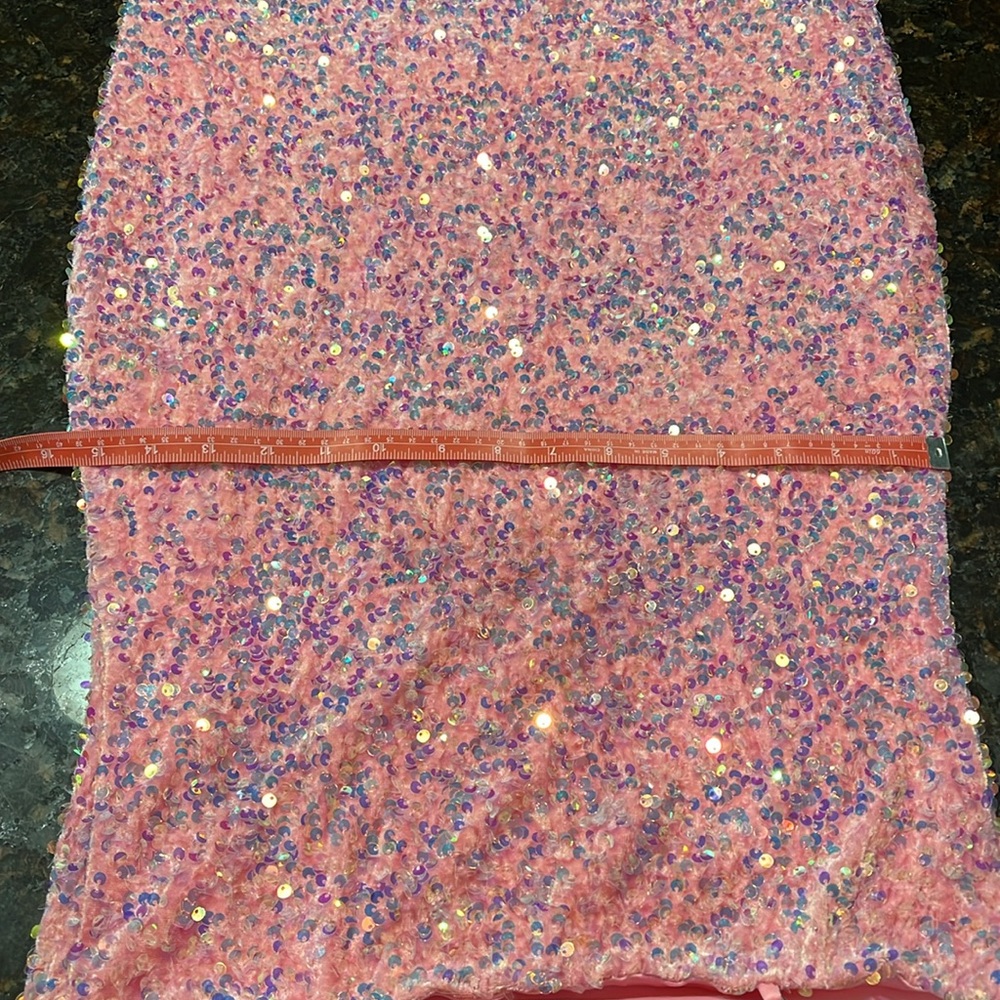 NWOT Lucy in the Sky bodycon sequin mini dress with adjustable straps in Medium - Picture 5 of 8